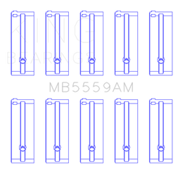 King Engine Bearings Isuzu 4ZB1 (Size STD) Main Bearing Set