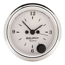 Load image into Gallery viewer, AutoMeter Gauge Clock 2-1/16in. 12HR Analog Old Tyme White
