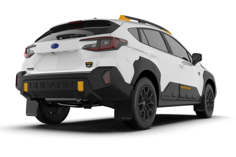 Rally Armor - 2024 Subaru Crosstrek (Wilderness Only) Black UR Mud Flap W/Red Logo - No Drilling Req