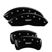 Load image into Gallery viewer, MGP 4 Caliper Covers Engraved Front &amp; Rear Circle K/Kia Black finish silver ch