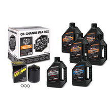 Load image into Gallery viewer, Maxima V-Twin Oil Change Kit Mineral w/ Black Filter Evolution