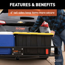 Load image into Gallery viewer, Curt 60in x 20in Basket-Style Cargo Carrier (Folding 2in Shank)