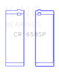 King Engine Bearings BMW N47 D20 A/N47S D20 D Sputter (Size +.25mm) Connecting Rod Bearing Set