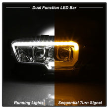 Load image into Gallery viewer, xTune 16-18 Toyota Tacoma SR/SR5 DRL Projector Headlights w/Turn Signal - Chrm (PRO-JH-TTA16-SR-C)