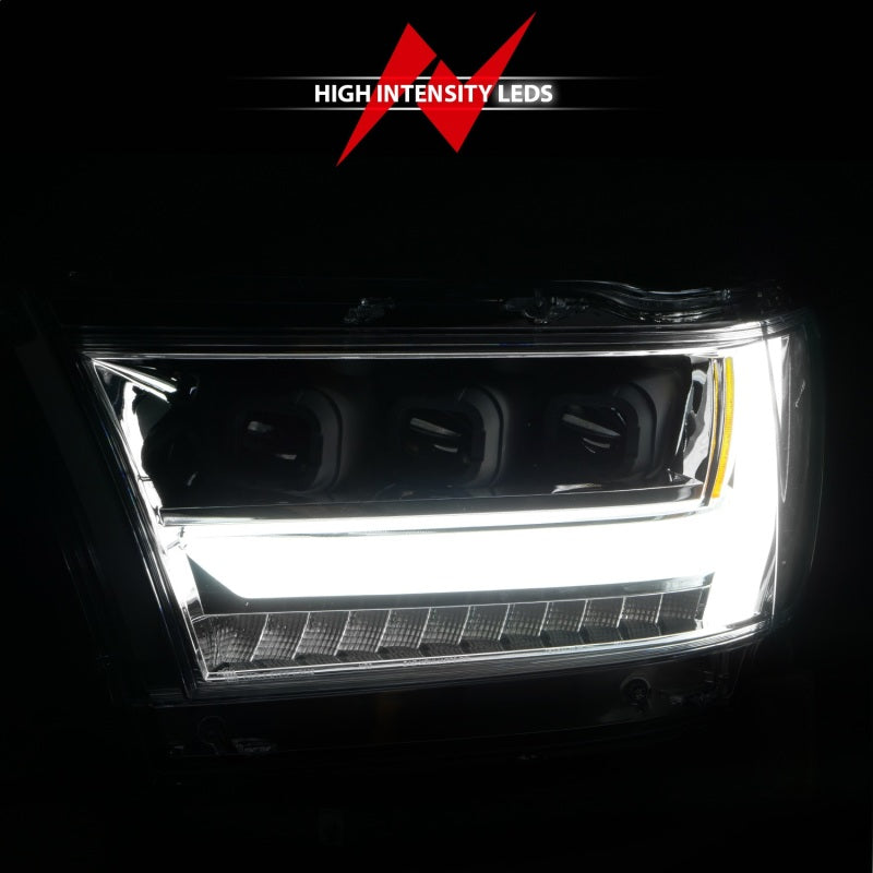 ANZO 19-20 Dodge Ram 1500 Tradesman LED Projector Headlights Plank Style w/Sequential Black (Driver)