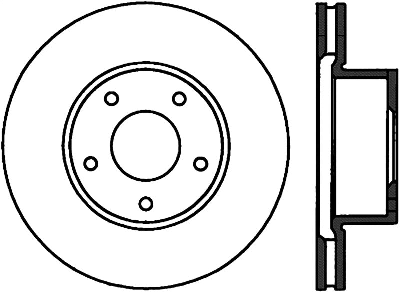 StopTech Power Slot 05-06 Pontiac GTO Front Right Cryo Slotted Rotor