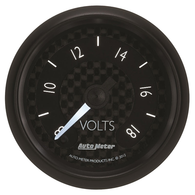 Autometer GT Series 52mm Full Sweep Electronic 8-18 Volts Voltmeter