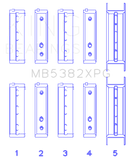 King Subaru EJ20/EJ22/EJ25 (For Thrust in #5 Position) Tri-Metal Perf Main Bearing Set - Size +0.5mm