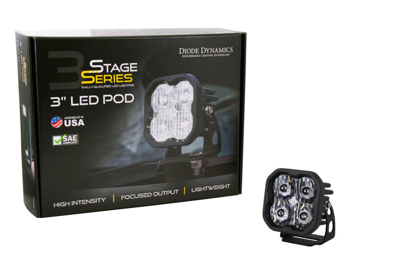 Diode Dynamics SS3 LED Pod Sport - White SAE Driving Standard (Single)