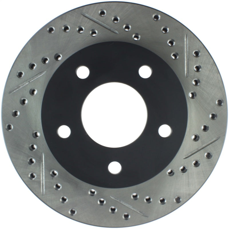 StopTech Power Slot 90-96 Buick Century / 90-96 Olds Cutlass Ciera Fr Left Drilled & Slotted Rotor