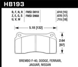 Hawk 09-11 Nissan GT-R Performance Ceramic Street Rear Brake Pads