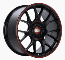 Load image into Gallery viewer, BBS CH-R Nurburgring Edition 19x9.5 5x120 ET35 Satin Black/Red Lip Wheel - 82mm PFS/Clip Req.