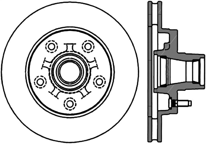 StopTech 82-92 Chevrolet Camaro SportStop Cryo Slotted & Drilled Left Front Rotor