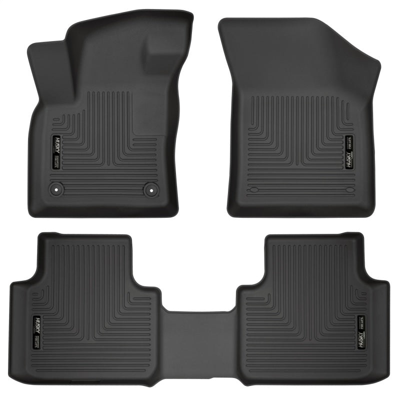 Husky Liners 18-19 Volkswagen Atlas Weatherbeater Black Front & 2nd Seat Floor Liners - GTR Auto