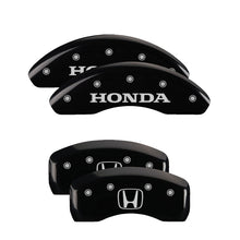 Load image into Gallery viewer, MGP Front set 2 Caliper Covers Engraved Front 2015/Civic Black finish silver ch