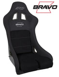 PRP Bravo Composite Seat- Black (PRP Silver Outline/Bravo Silver- Black Stitching)