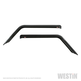Westin 2018-2019 Jeep Wrangler JL Wade Slim Wind Deflector 2pc - Smoke - GTR Auto