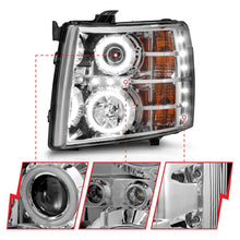 Load image into Gallery viewer, ANZO 2007-2013 Chevrolet Silverado 1500 Projector Headlights w/ Halo Chrome