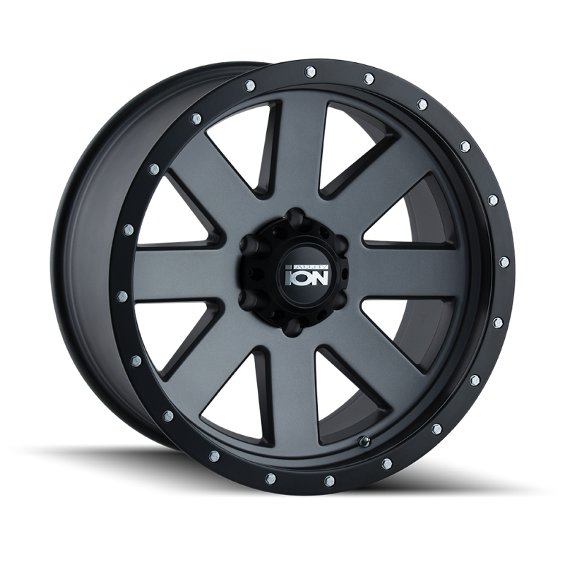 ION Type 134 20x9 / 5x127 BP / 0mm Offset / 83.82mm Hub Matte Gunmetal/Black Beadlock Wheel