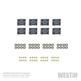 Westin 2001-2004 Ford F-150 SuperCrew Premier Oval Nerf Step Bar Mount Kit - Black - GTR Auto