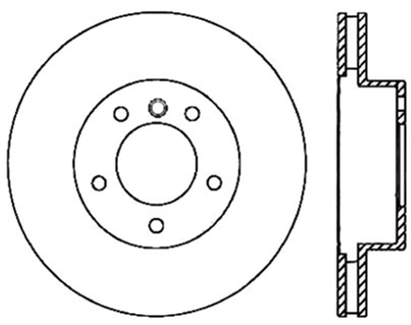 StopTech 04-07 BMW 525/530 Series / 08-09 528/535 Series Front Left Slotted & Drilled Rotor