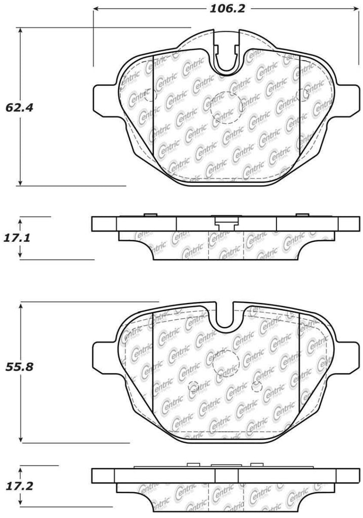 StopTech 11-17 BMW 5-Series / X3 Sport Performance Rear Brake Pads