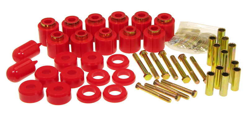 Prothane 97-01 Jeep TJ 1in Lift Body Mount Kit - Red