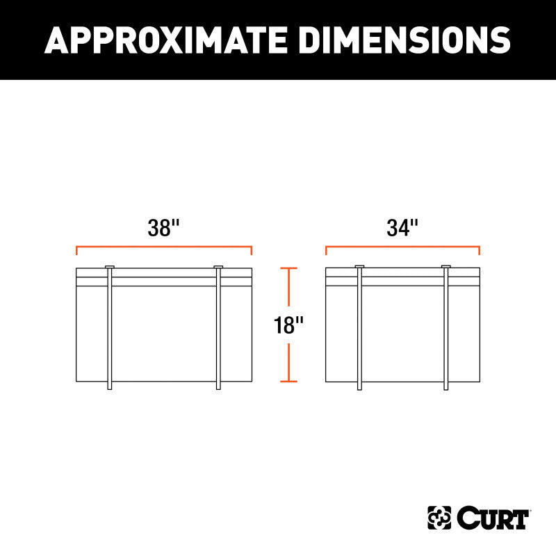 Curt 38in x 34in x 18in Roof Rack Cargo Bag