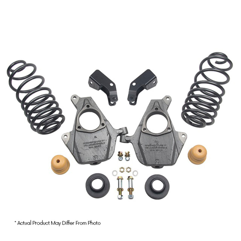 Belltech LOWERING KIT 14 Silverado/Sierra Ext/Crw Cab 2WD 3in or 4in Ft/5in or 6in Rr w/o Shocks