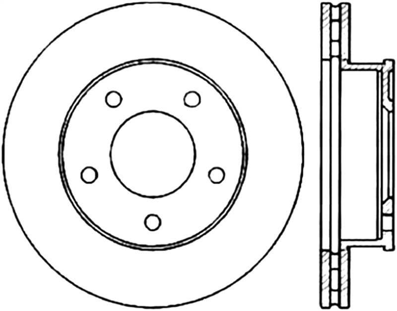 StopTech Power Slot 87-89 Conquest 5 Lug / 83-89 Starion 5 Lug Cryo Slotted Front Left Rotor