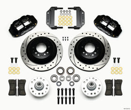 Wilwood Narrow Superlite 6R Front Hub & 1PC Rtr Kit 12.88in Drilled Magnum Force Drop Spindle