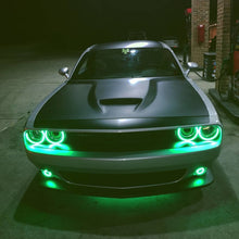 Load image into Gallery viewer, Oracle 15-21 Dodge Challenger Waterproof LED Fog Light Halo Kit - ColorSHIFT