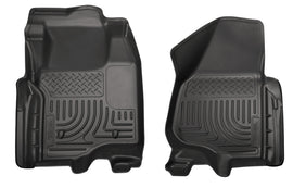 Husky Liners 12-15 Ford Super Duty Crew & Extended Cab WeatherBeater Front Row Black Floor Liners - GTR Auto