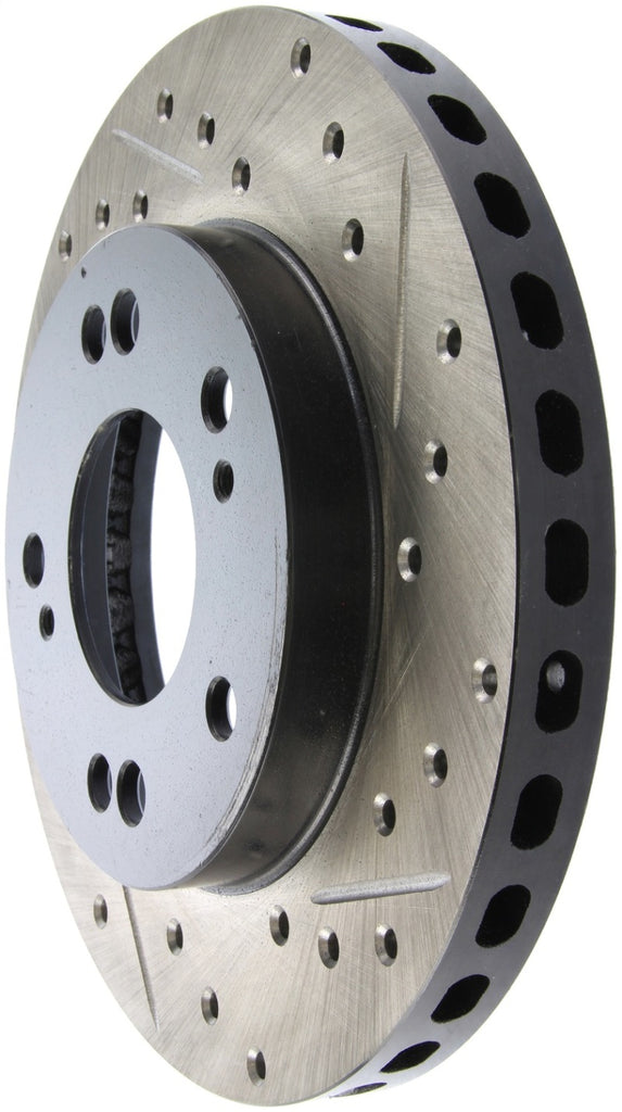 StopTech 90-99 Eagle Talon / 4/89-01 Mitsubishi Eclipse Left Front Slotted & Drilled Rotors