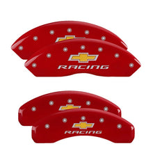 Load image into Gallery viewer, MGP 4 Caliper Covers Engraved Front &amp; Rear MGP Red finish silver ch