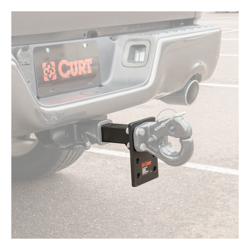 Curt Adjustable Pintle Mount (2in Shank 10000lbs 7in High 6in Long)