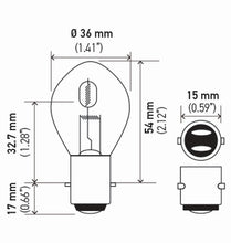 Load image into Gallery viewer, Hella Bulb 6235 12V 35/35W Ba20D B11 S2 Sb