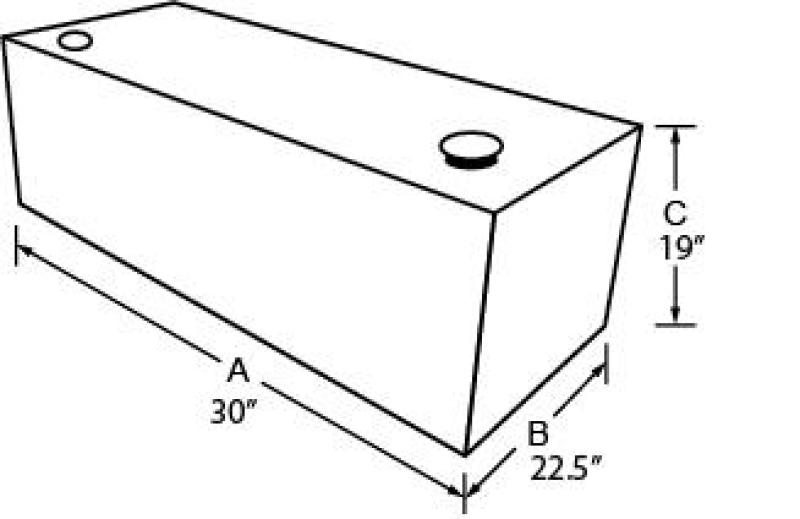 Tradesman Aluminum Rectangular Liquid Storage Tank (55 Gallon Capacity) - Black