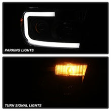 Load image into Gallery viewer, xTune Toyota Tundra 07-13 LED Light Bar Projector Headlights Black Smoked PRO-JH-TTU07-LED-BSM