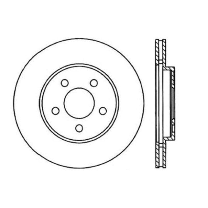 Stoptech 95-99 Dodge Neon / Plymouth Neon Premium Front Cryo Brake Rotor