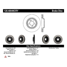 Load image into Gallery viewer, Stoptech 99-04 Acura RL Front Premium Cryostop Brake Rotor