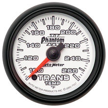 Load image into Gallery viewer, Autometer Phantom II 52mm Full Sweep Electronic 100-260 Deg F Transmission Temperature Gauge