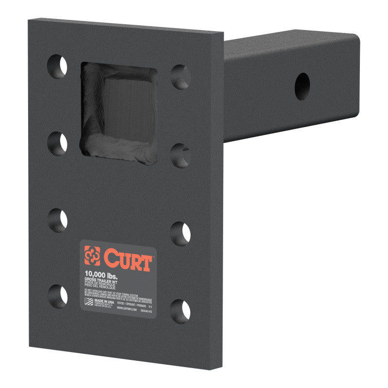 Curt Adjustable Pintle Mount (2in Shank 10000lbs 7in High 6in Long)