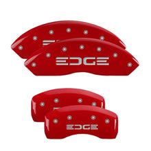 Load image into Gallery viewer, MGP 4 Caliper Covers Engraved Front &amp; Rear Edge Red finish silver ch