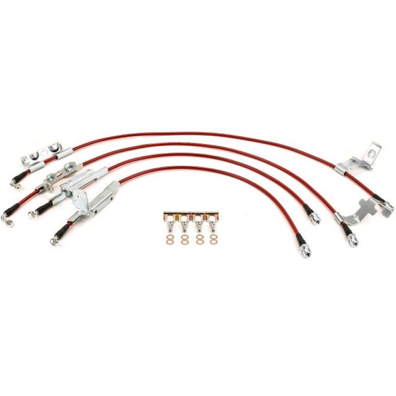 Power Stop 2018 Jeep Wrangler Front & Rear SS Braided Brake Hose Kit