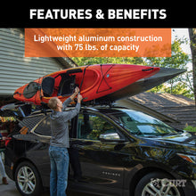 Load image into Gallery viewer, Curt Aluminum Roof Rack Kayak Holders