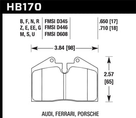 Hawk 89-94 Porsche 911 / 86-91 944 Front & Rear Blue 9012 Race Brake Pads