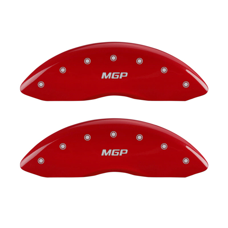 MGP 4 Caliper Covers Engraved Front & Rear JEEP Red finish silver ch