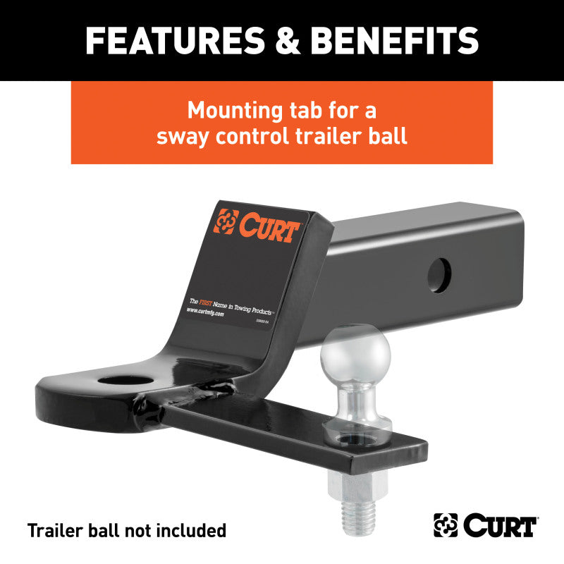 Curt Sway Tab Ball Mount (2in Shank 7500lbs 2in Drop)