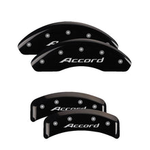 Load image into Gallery viewer, MGP 4 Caliper Covers Engraved Front Accord Engraved Rear Accord Black finish silver ch